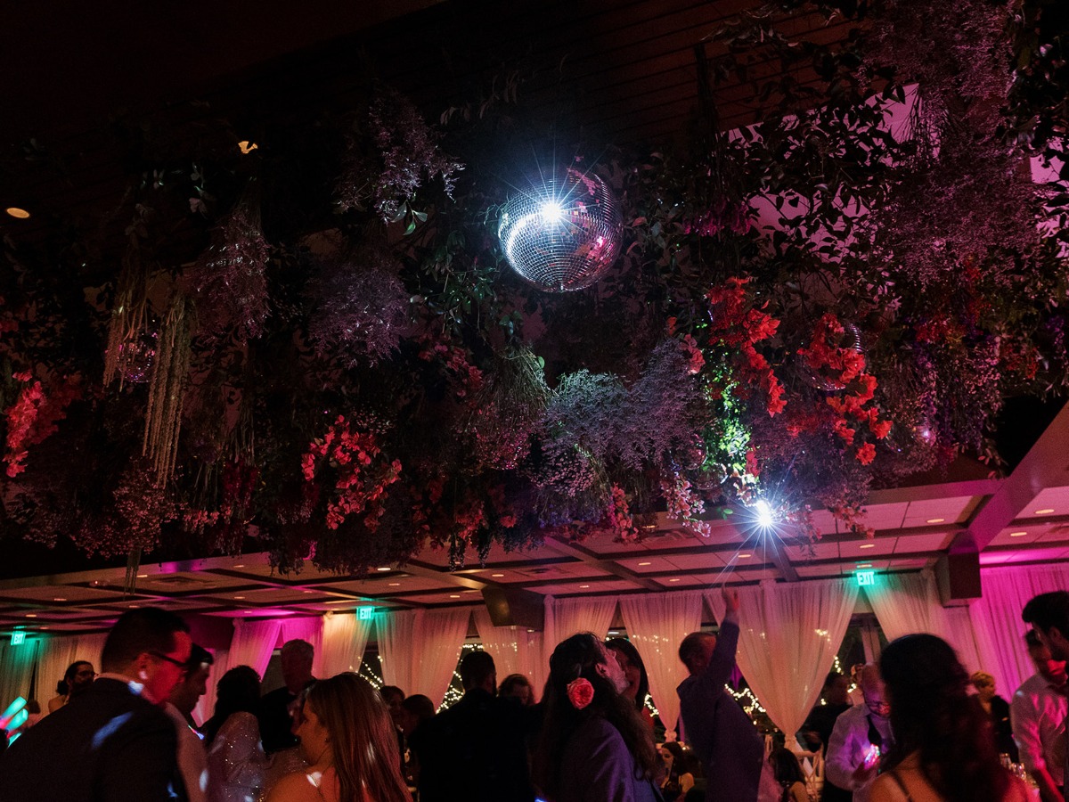 disco ball wedding decor