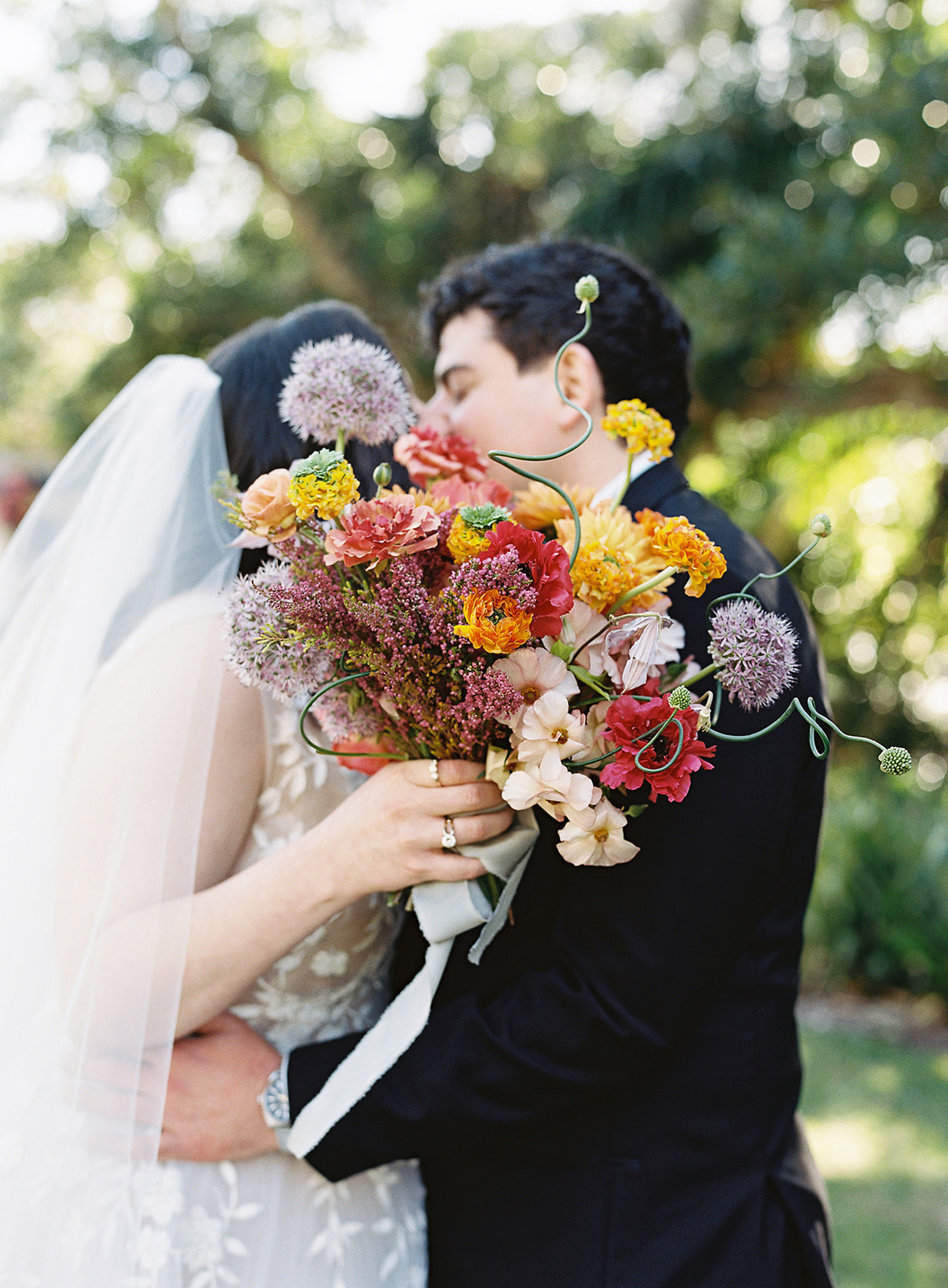 rainbow wildflower bouquet
