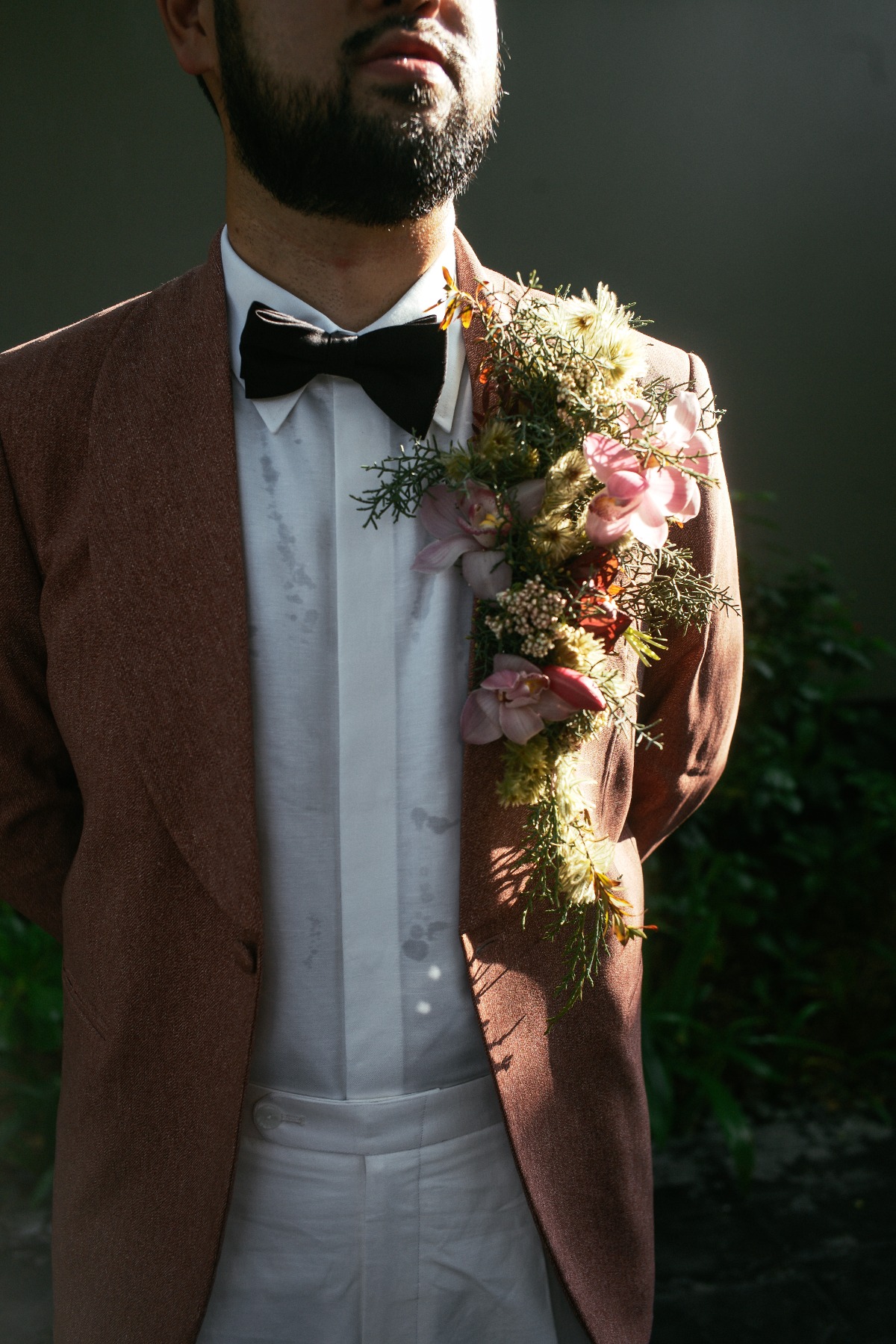 giant floral boutonnière 