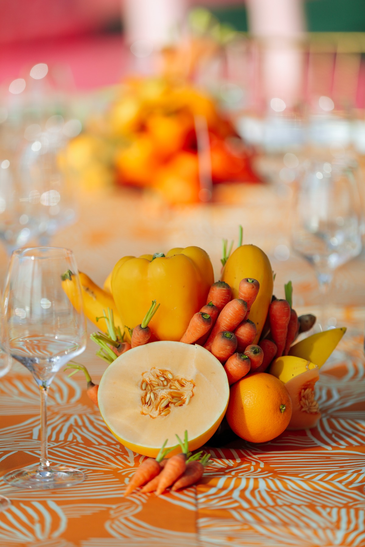 fruit and vegetable wedding centerpieces