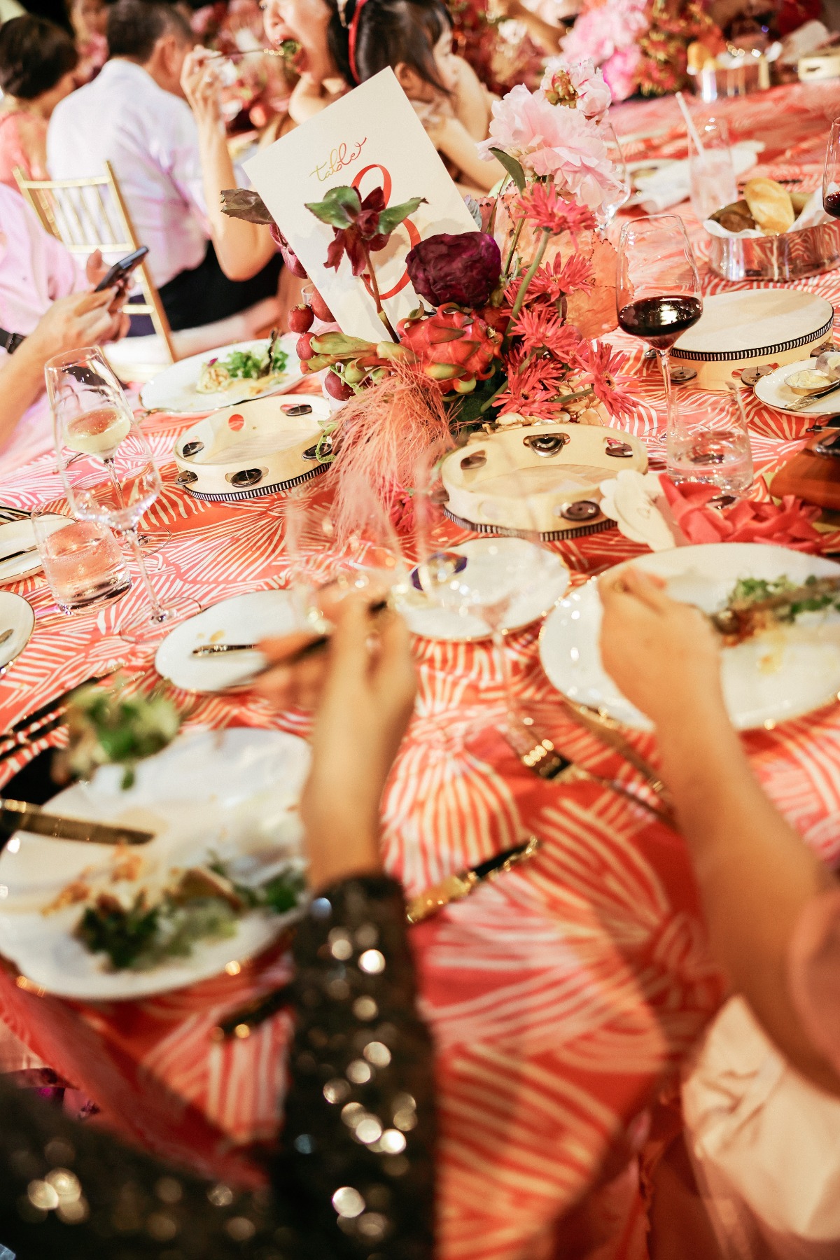 printed linens for wedding