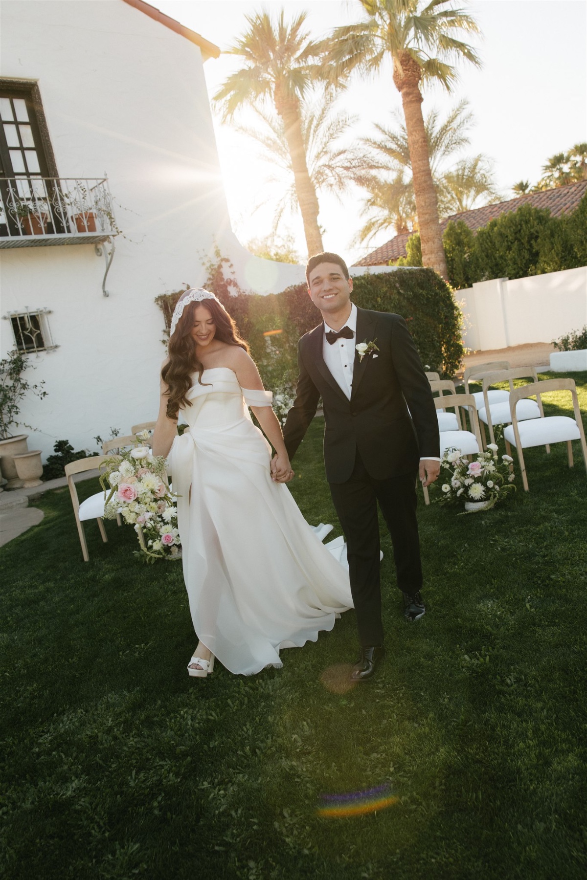 outdoor lawn wedding ceremony