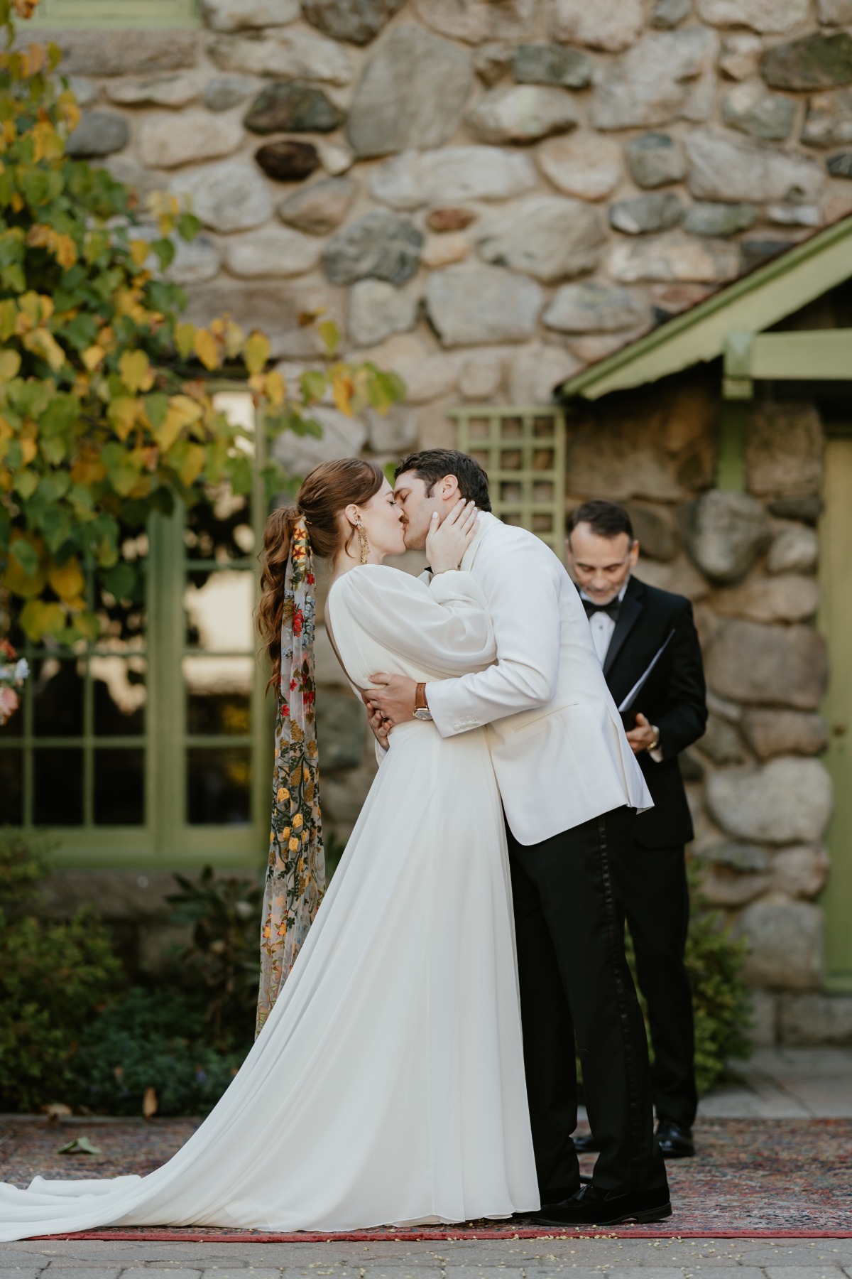 colorful wedding veil