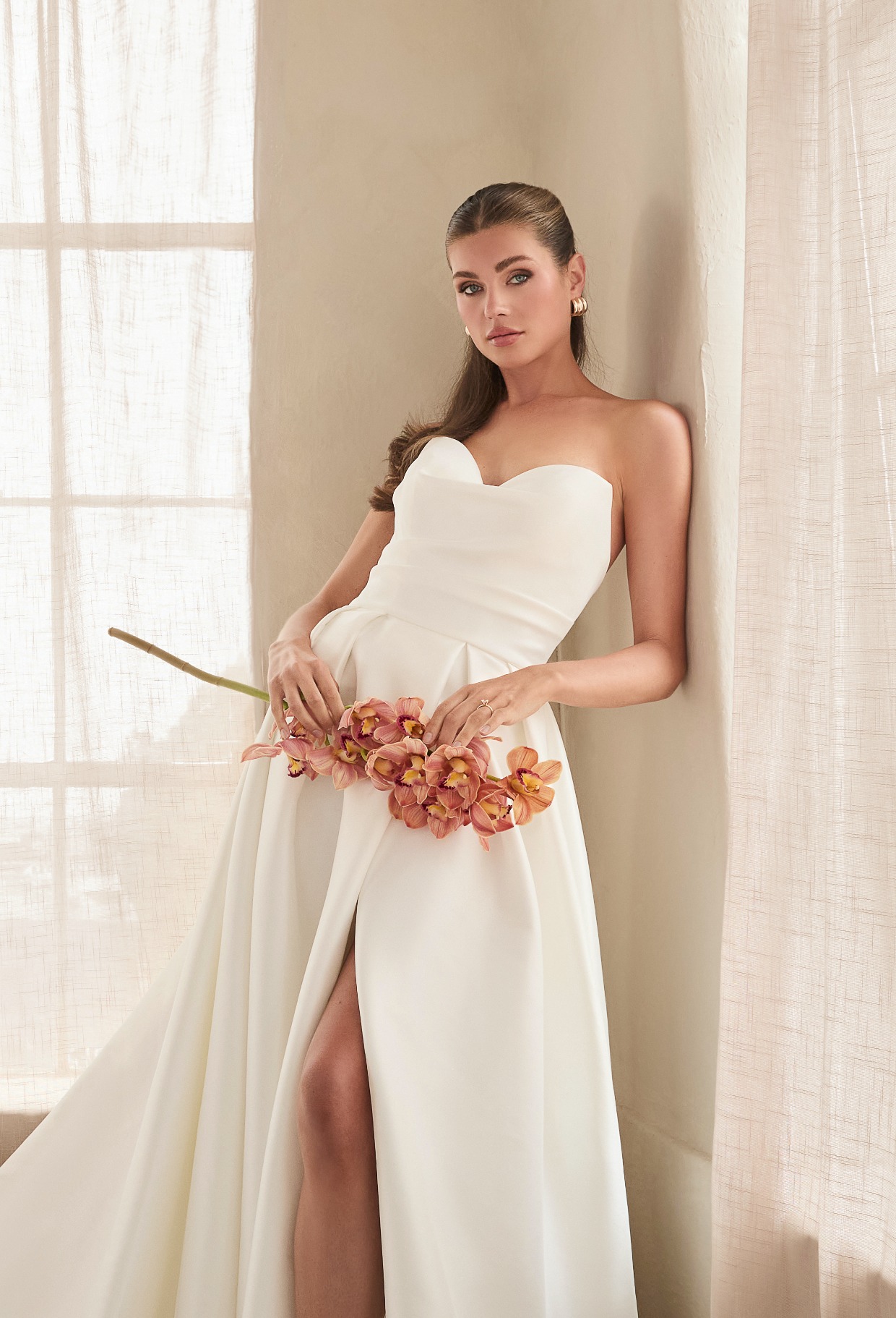 wedding gown with sculpted bodice from casablanca bridal