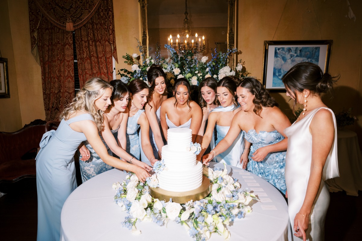 cake pull Louisiana wedding tradition