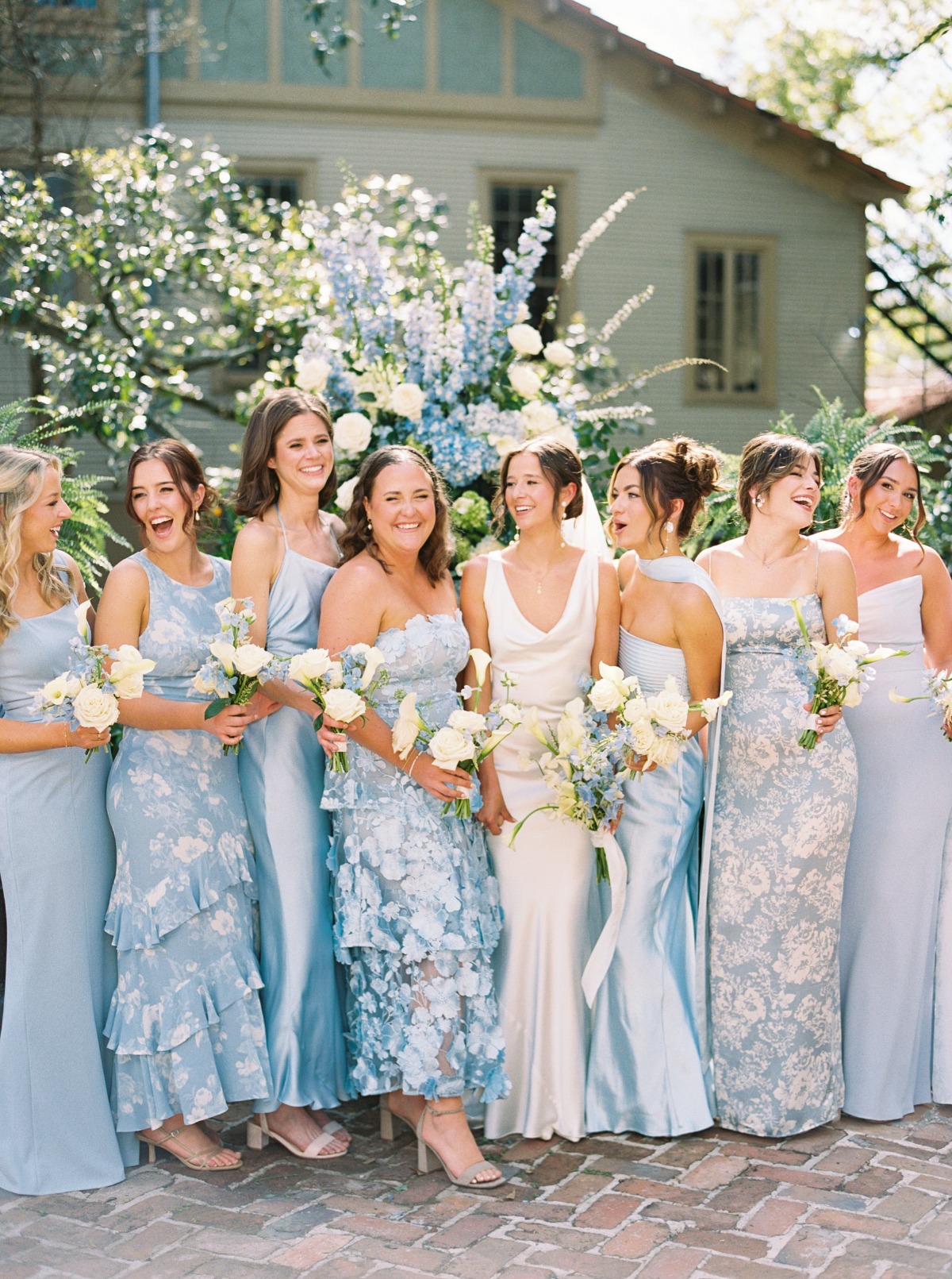blue Revelry bridesmaid dresses