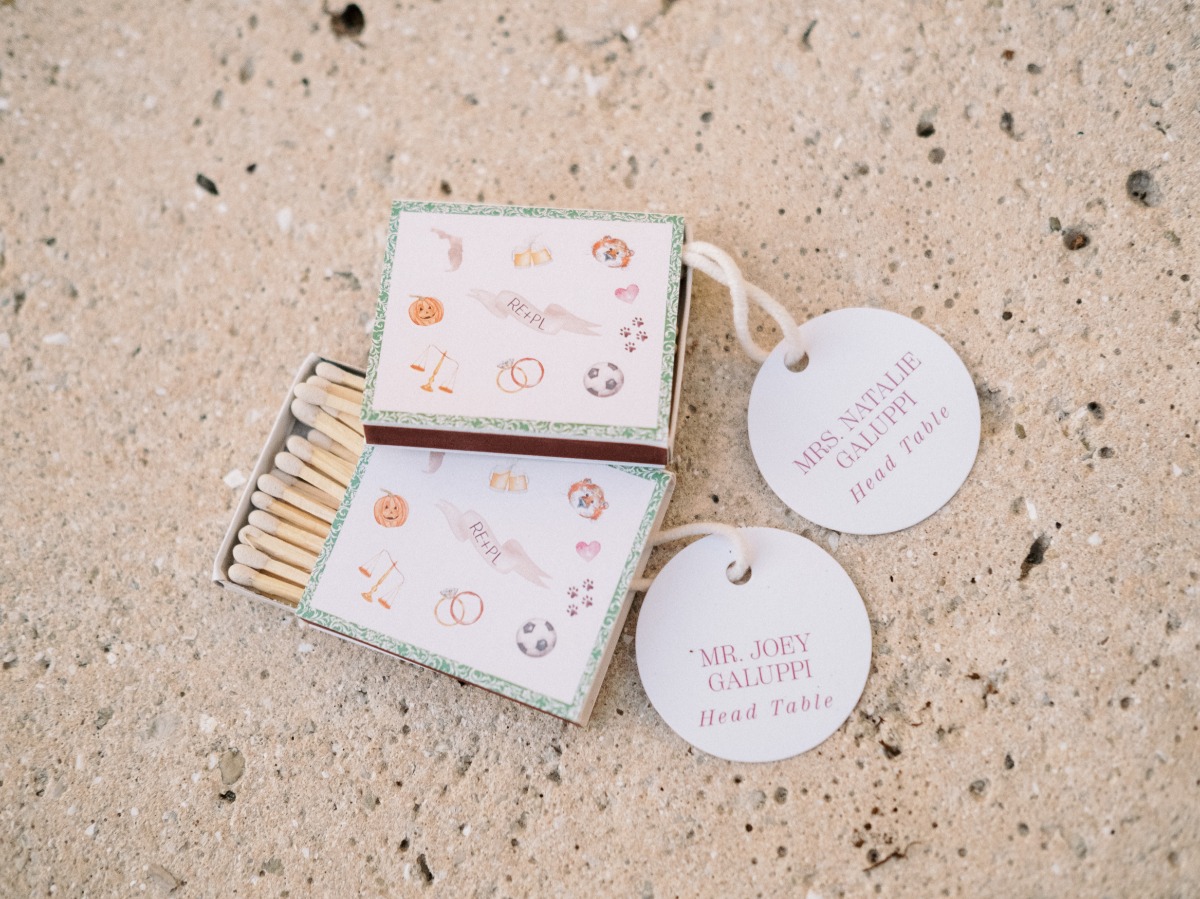 wedding favors matchbooks
