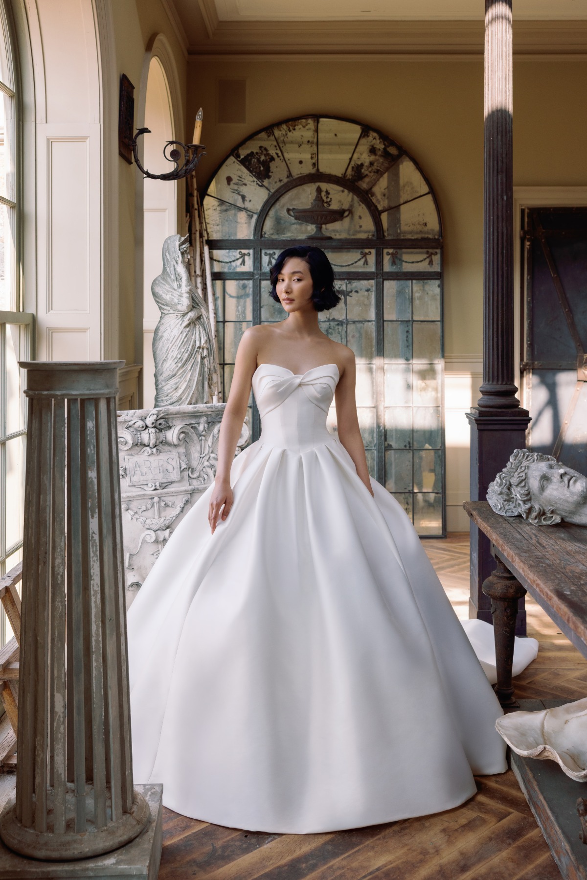 satin ballgown wedding dress