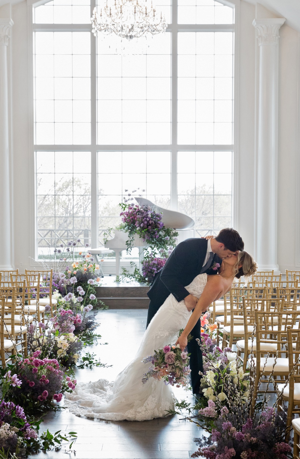 floral installation for grand piano