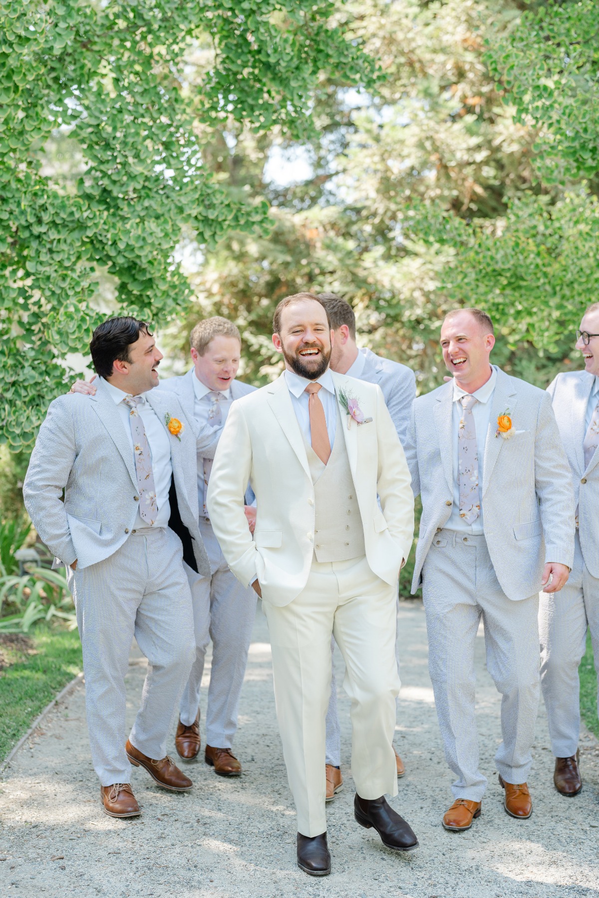 blue gray suits for groomsmen
