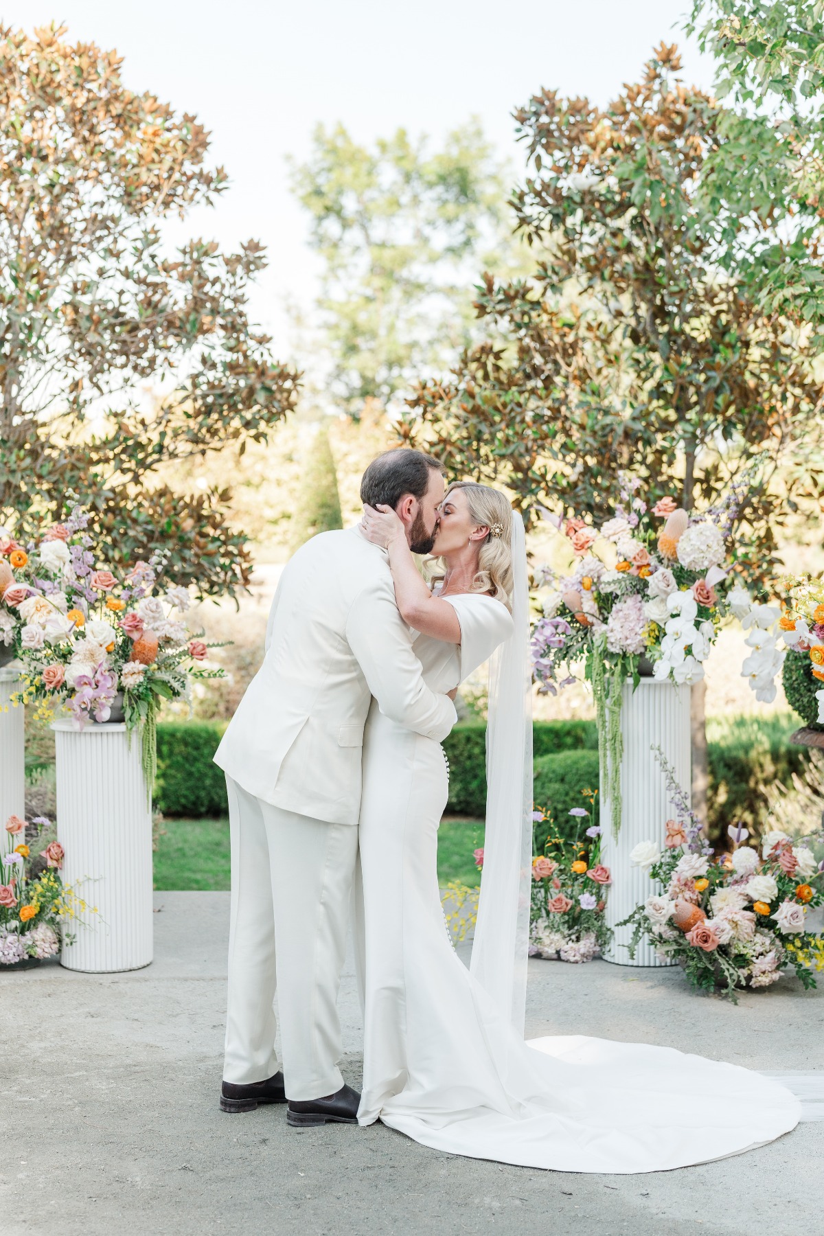 pastel wedding ceremony