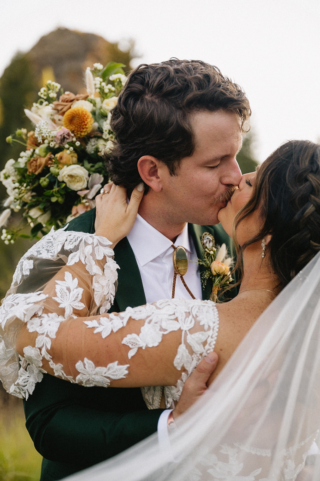 floral applique wedding dress