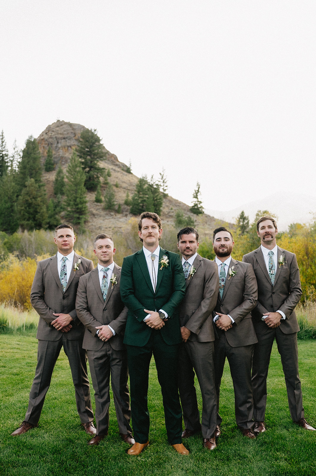 brown and tan wedding suits