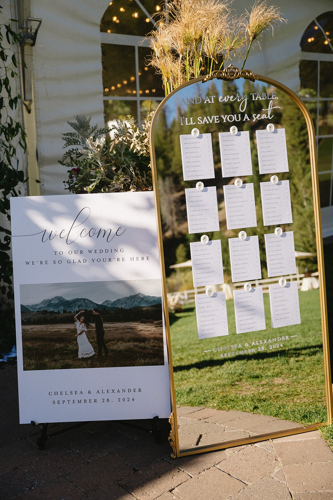 mirrored seating chart