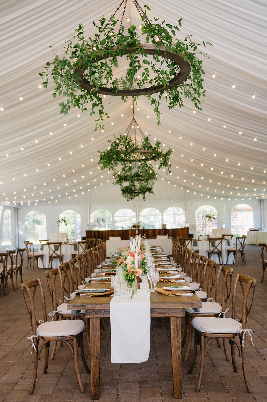 rustic tented wedding