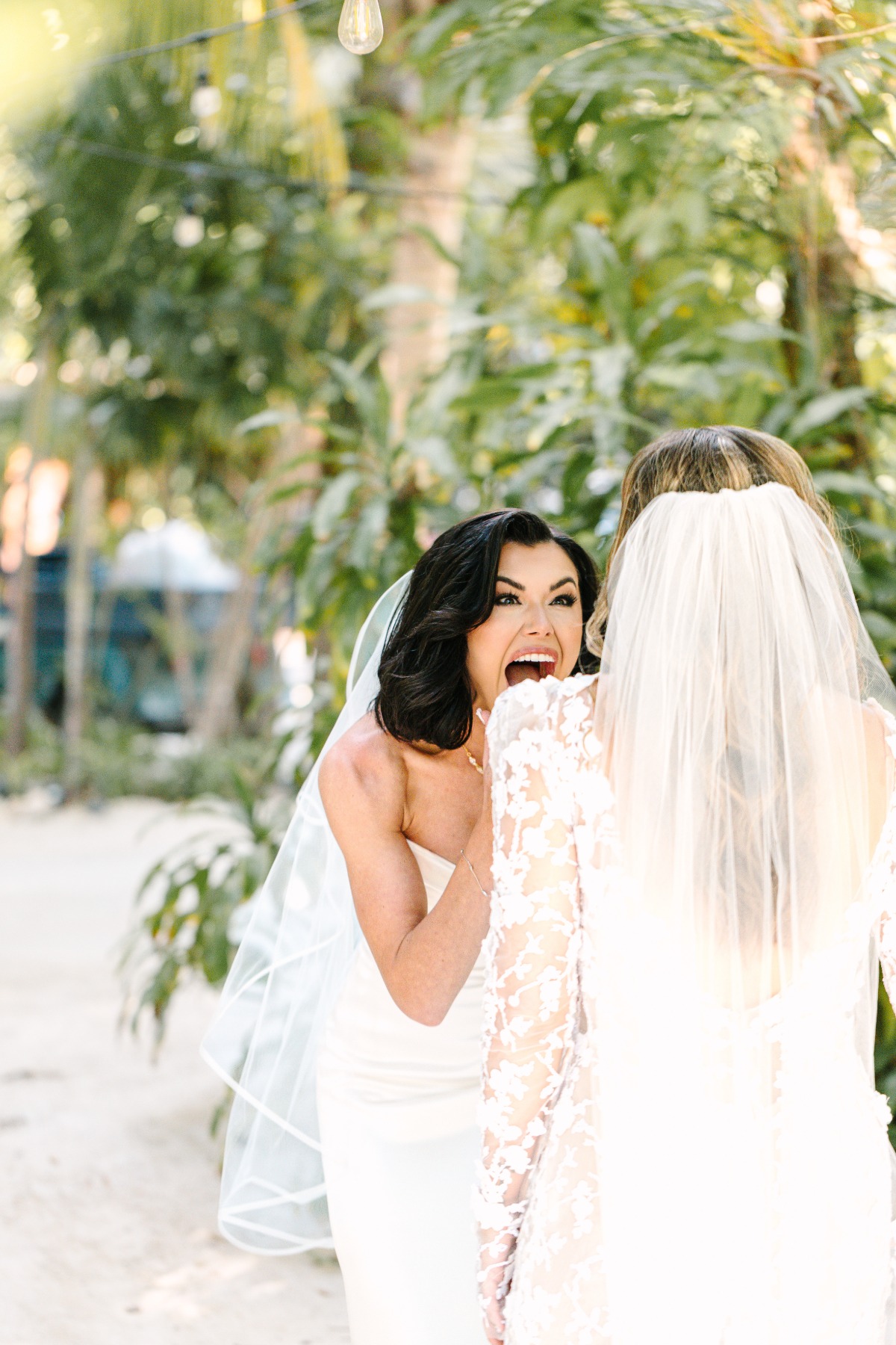 two brides first look photo ideas