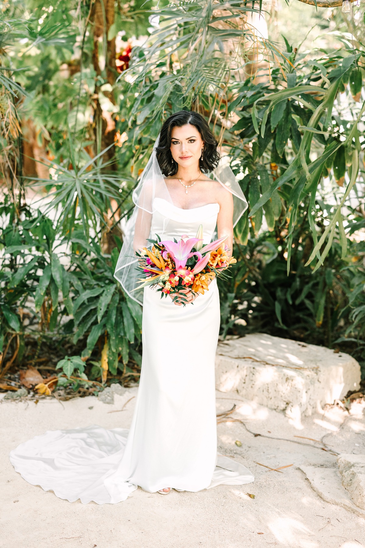 simple satin wedding dress