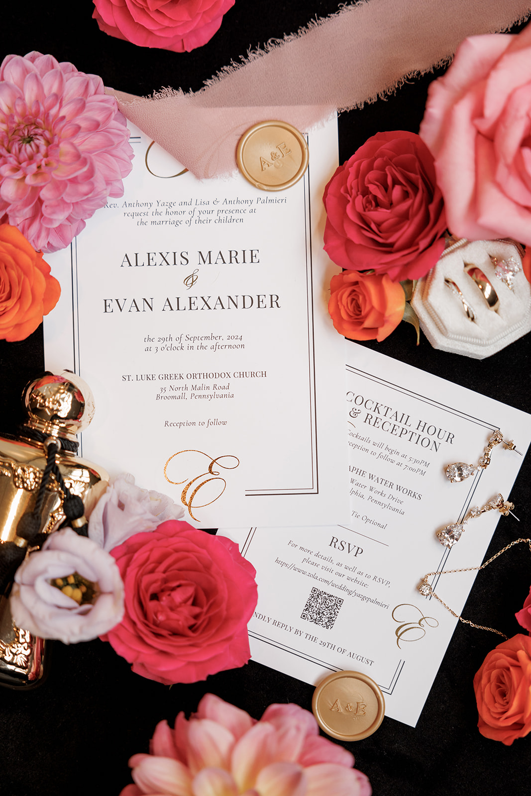 simple contemporary black and white wedding invitations