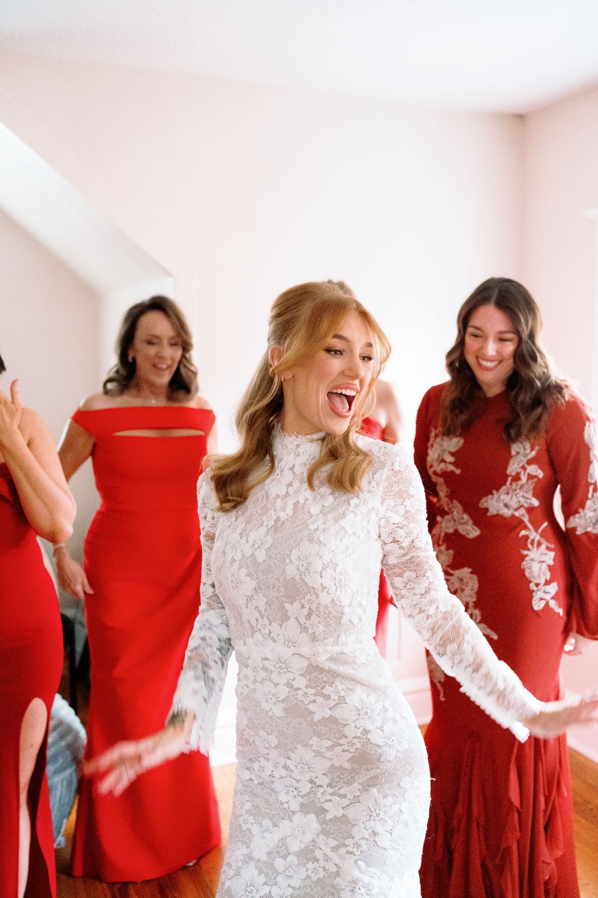 cute red head bride hair and makeup looks