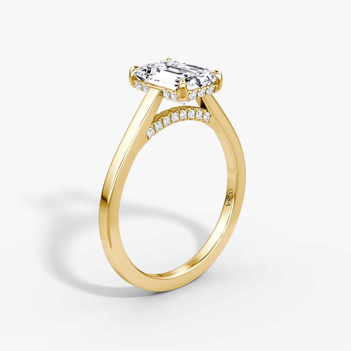 emerald cut diamond engagement ring