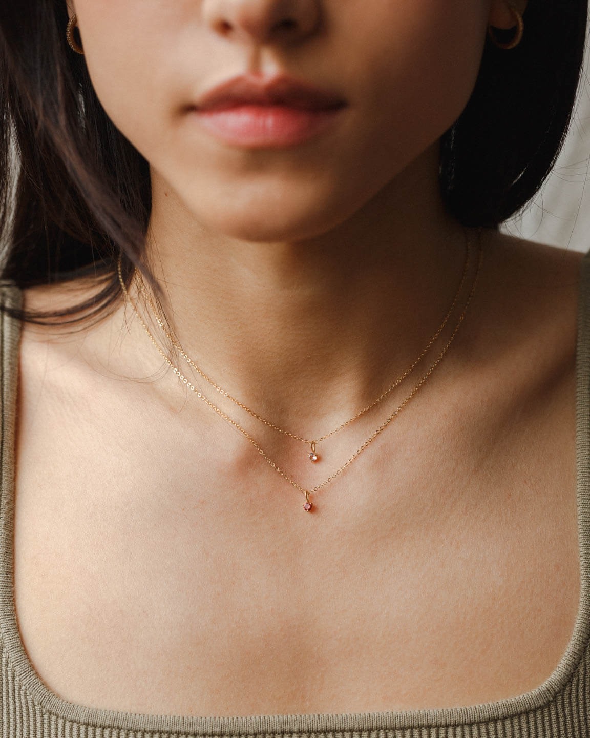 brithstone necklace for bridesmaids by gldn