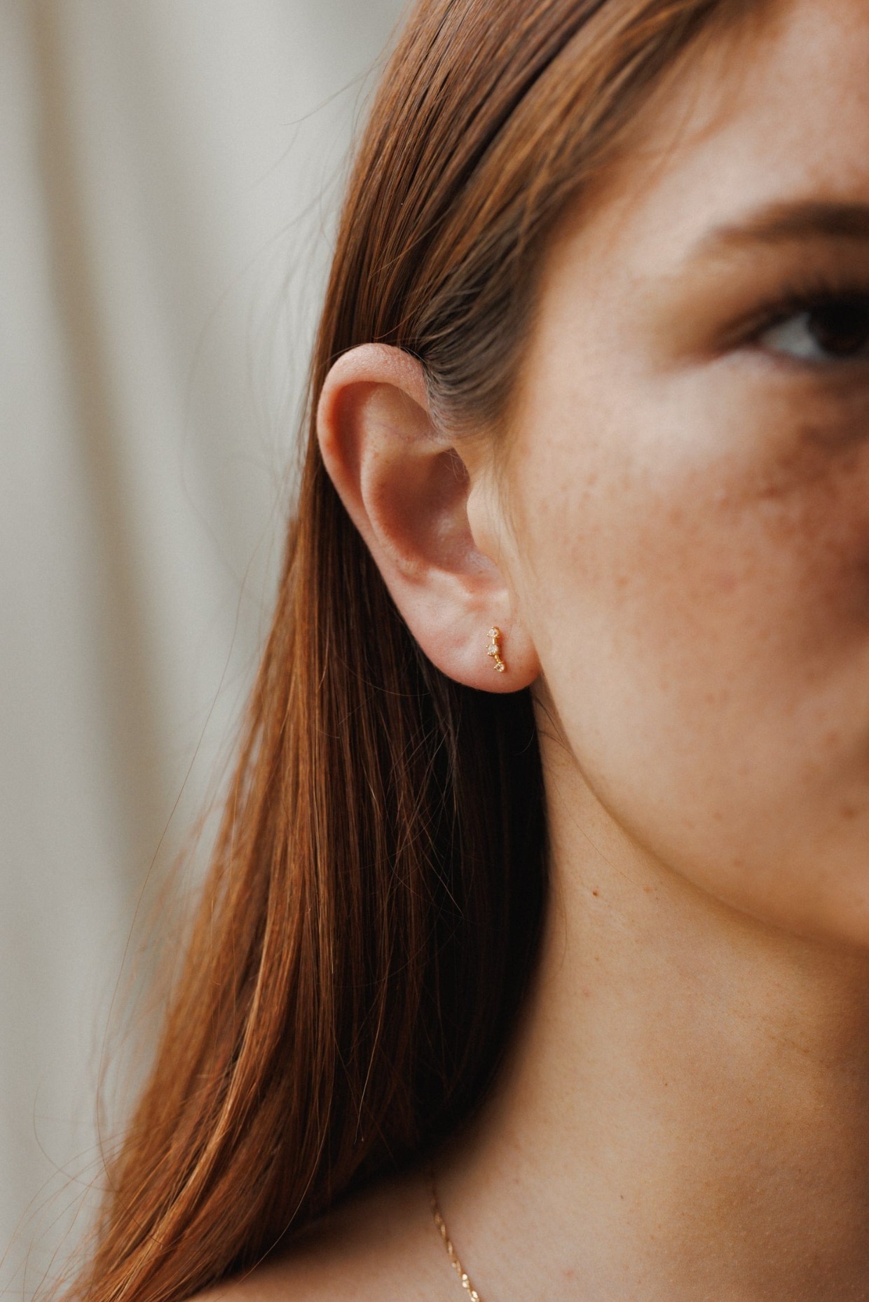 unique diamond bar earrings by gldn