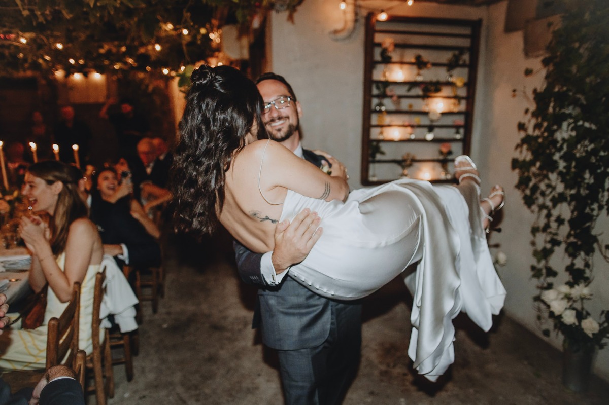 casual wedding exit