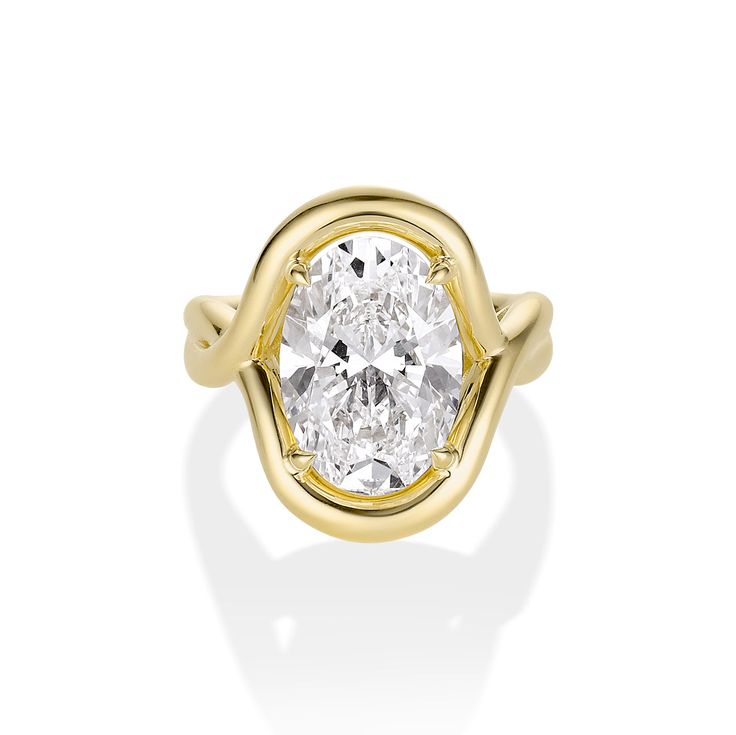 lab grown oval engagement ring