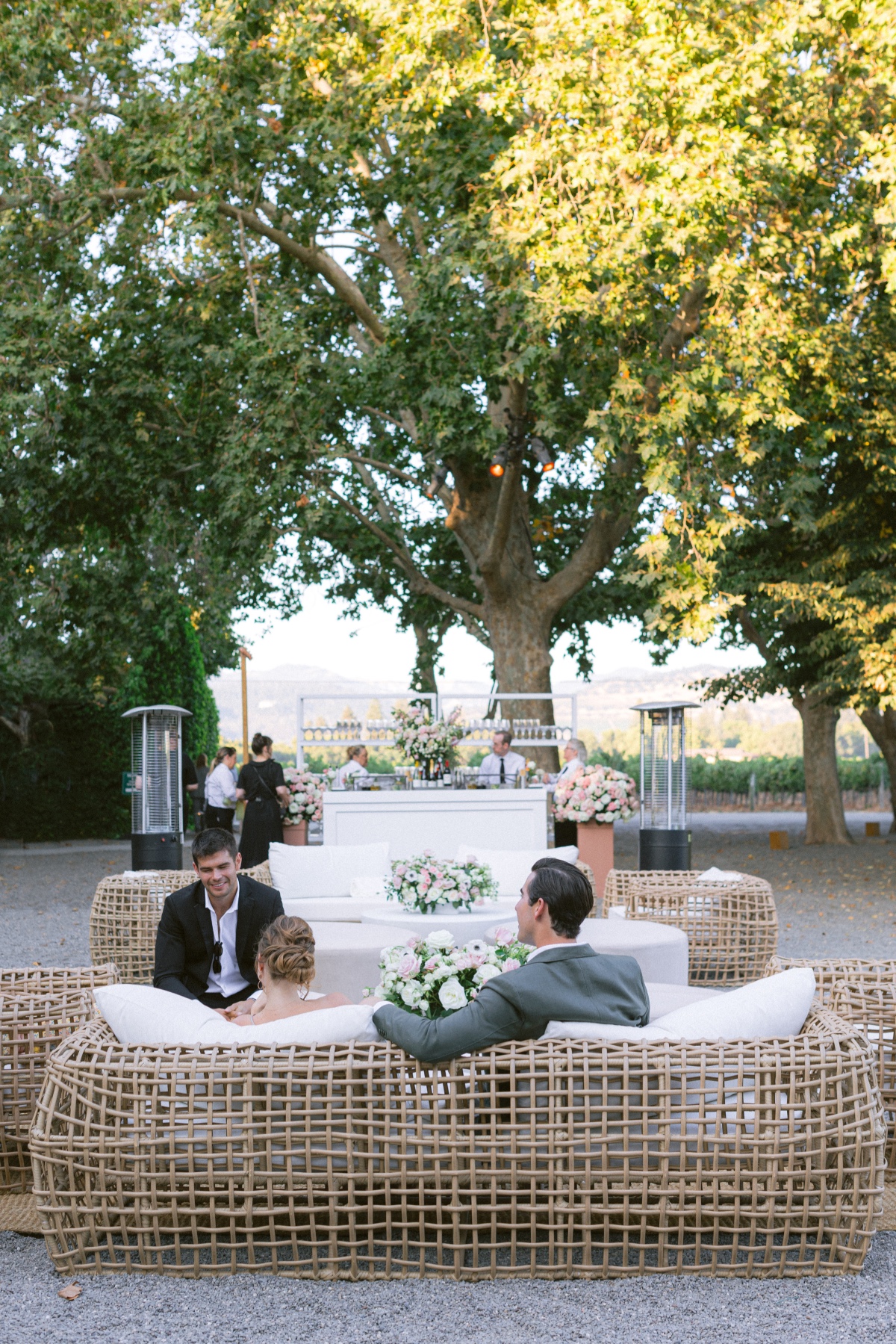 modern outdoor wedding lounge