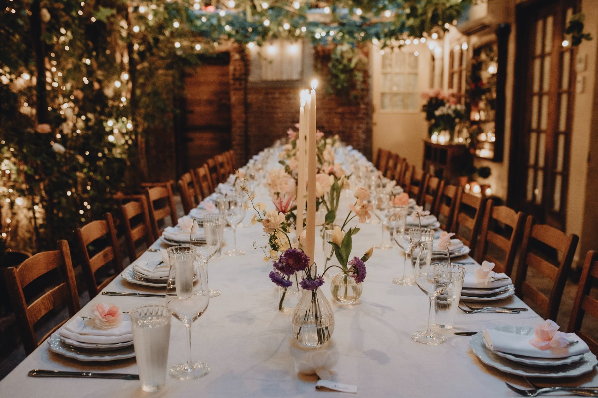 tiple stem vases centerpieces