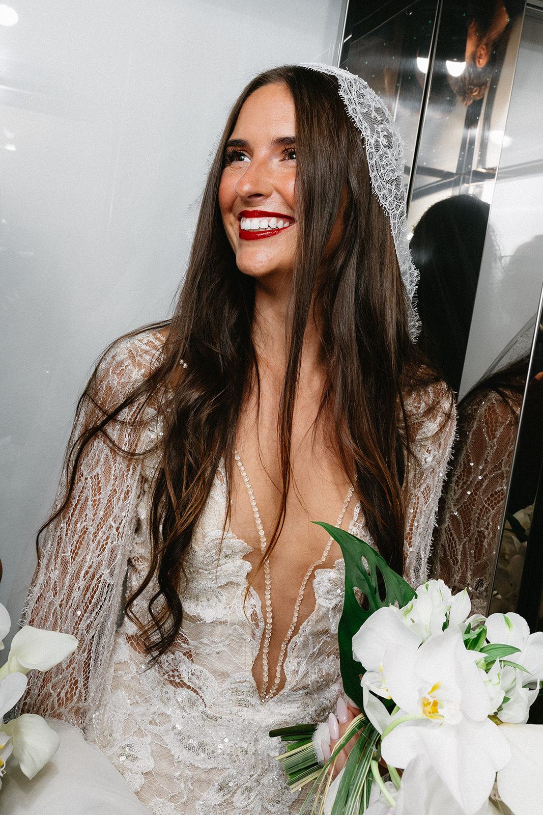 retro wedding gown by galia lahav