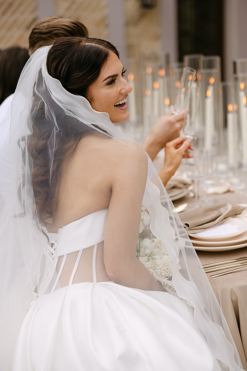 ruffle trimmed veil