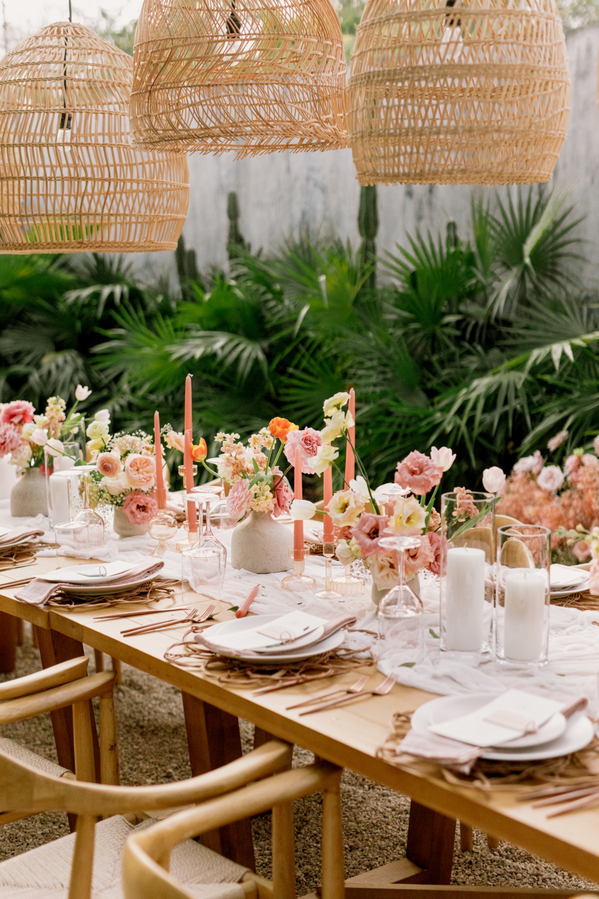 peach wedding reception ideas