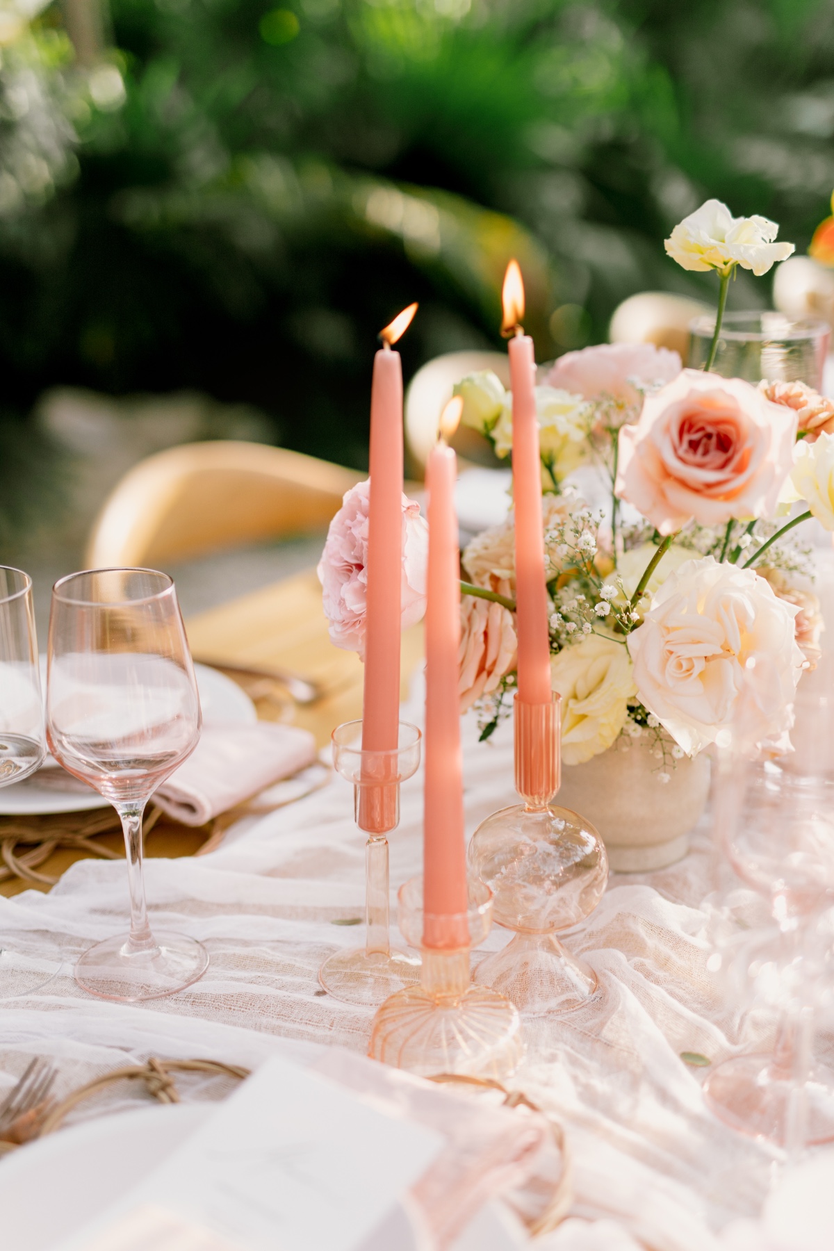 peach wedding reception ideas