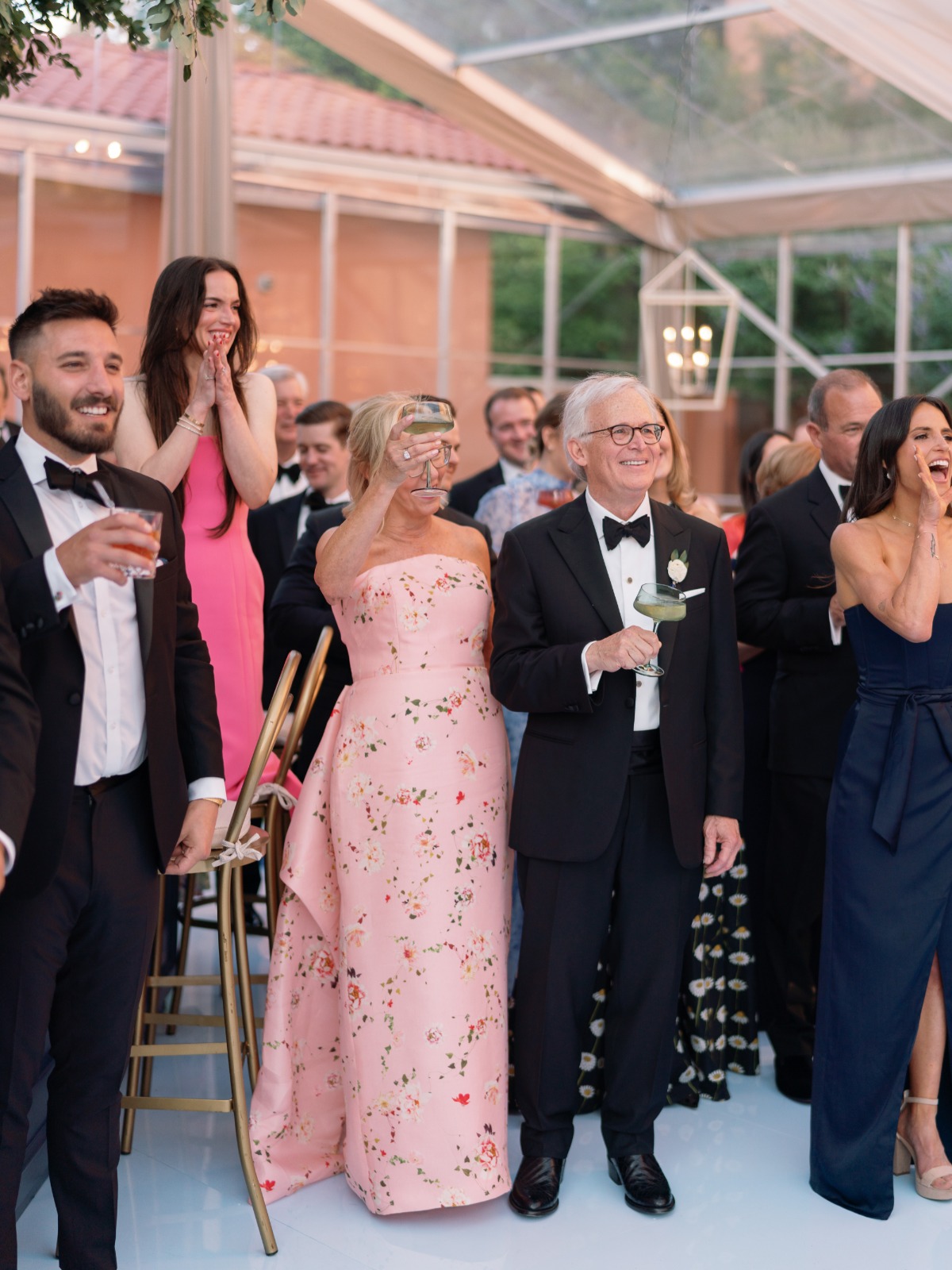 elegant pink mother of the bride dress