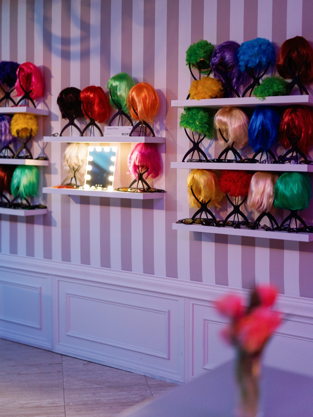 rainbow wig wedding favors