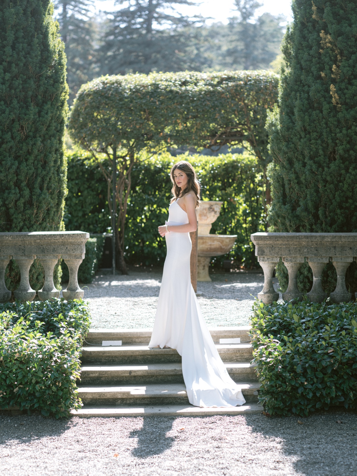 garden bridal portrait