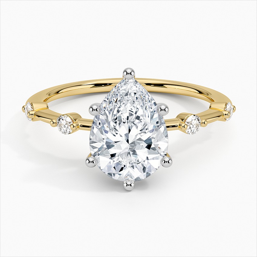 pear shaped diamond engagement ring