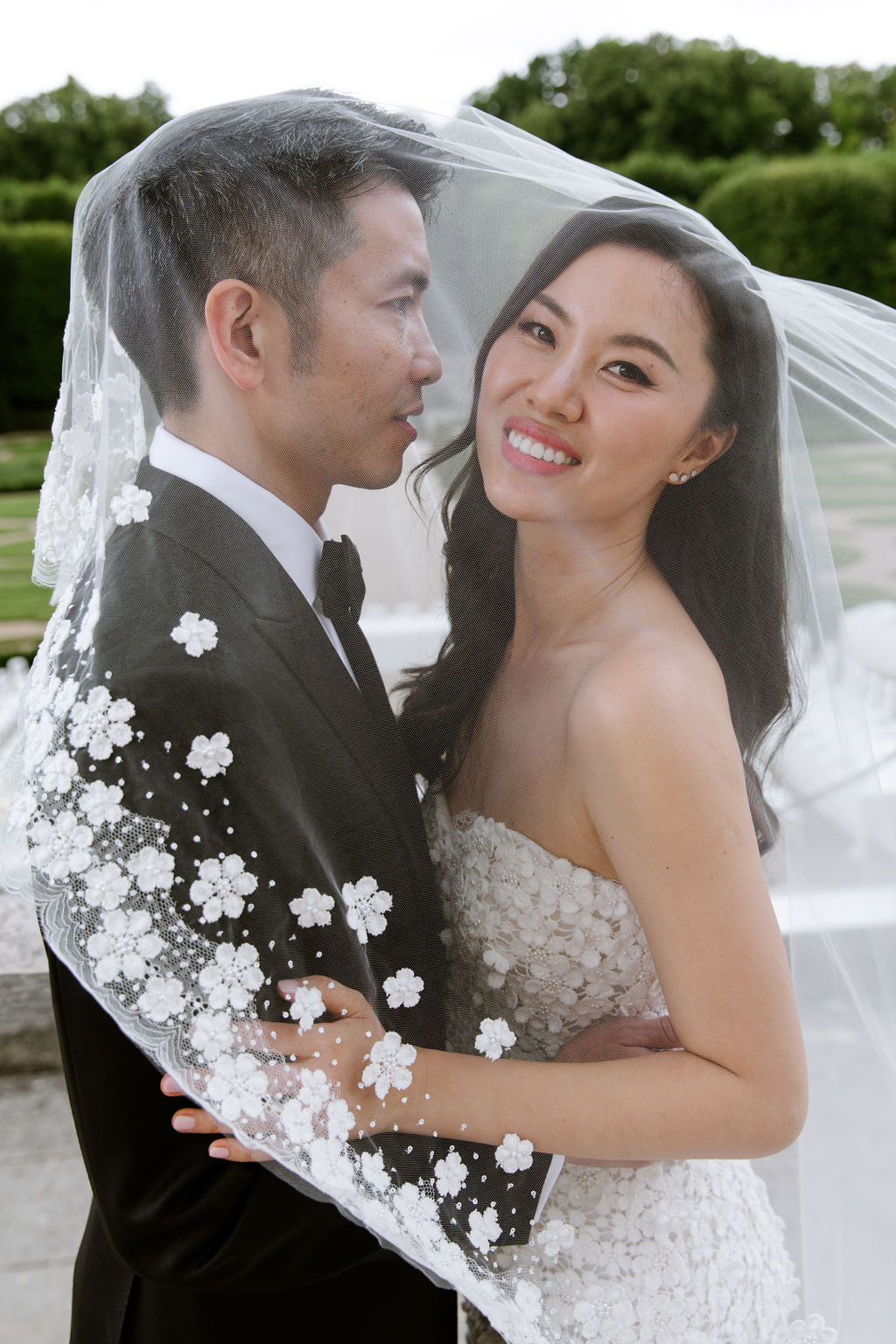 daisy wedding veil
