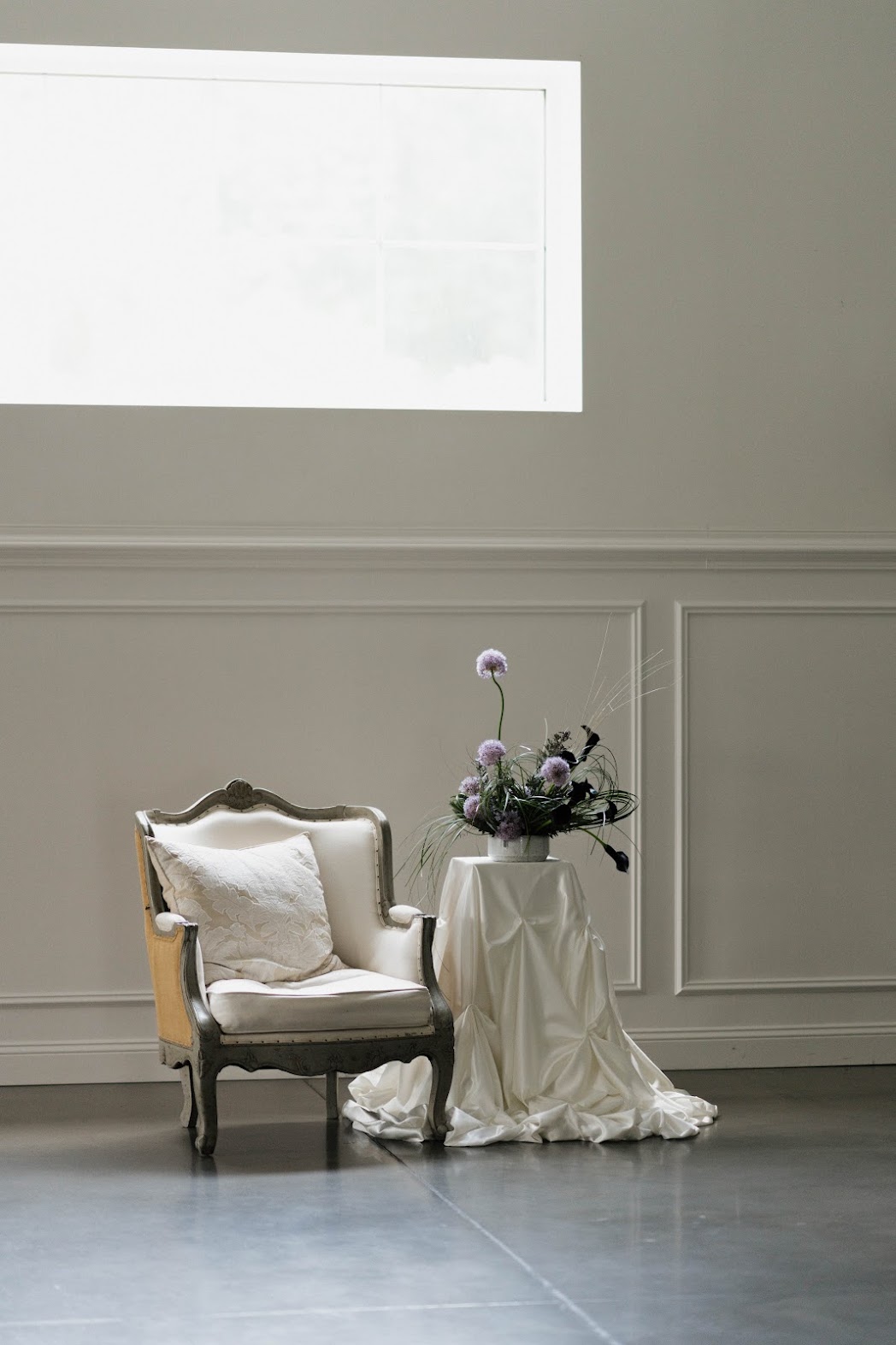 whimsical purple floral arrangement