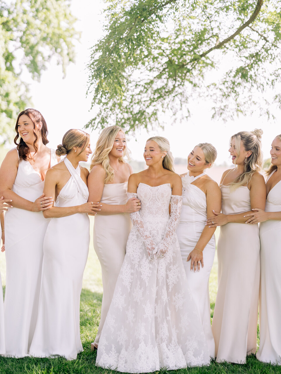 ivory bridesmaid dresses