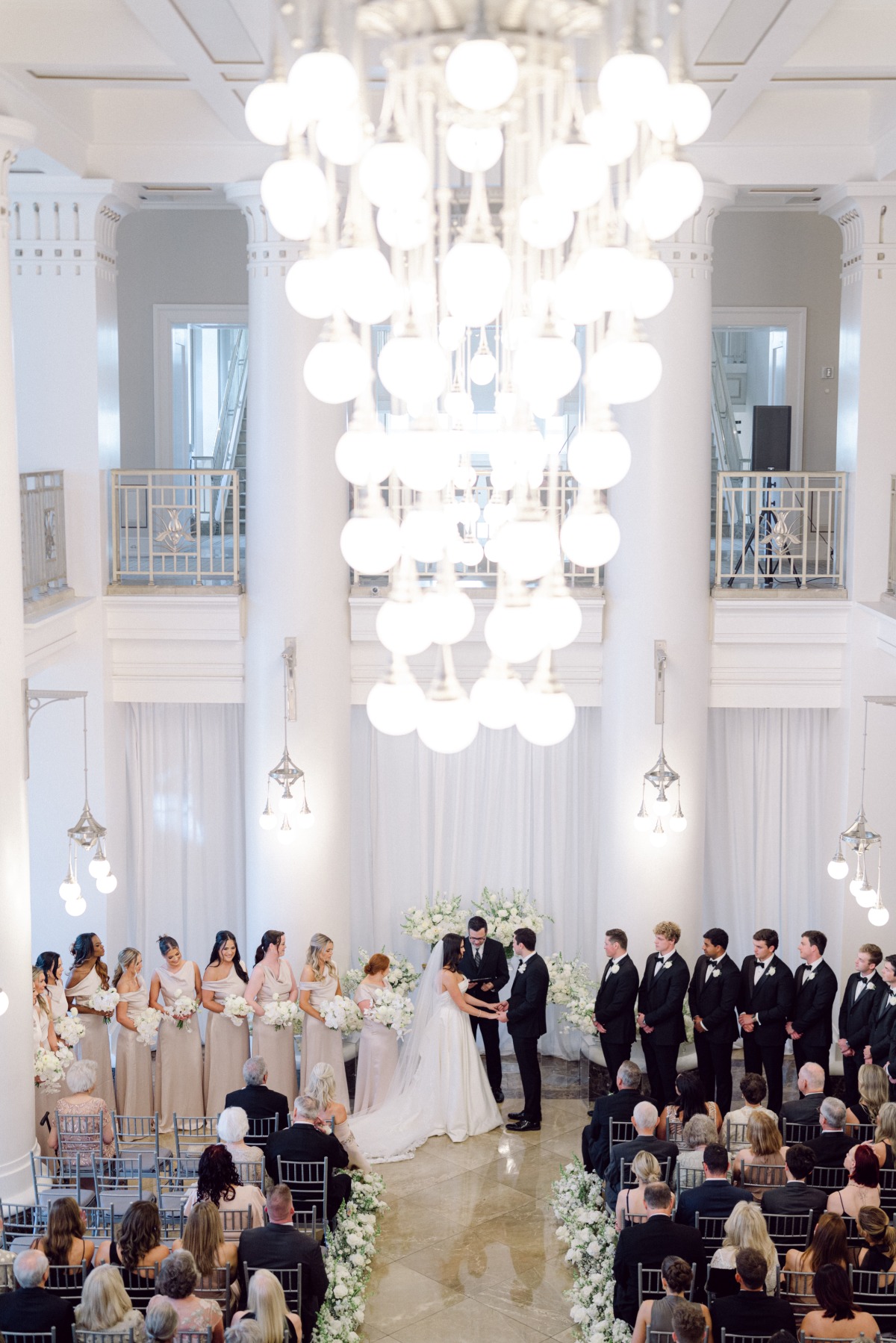 modern white wedding venue