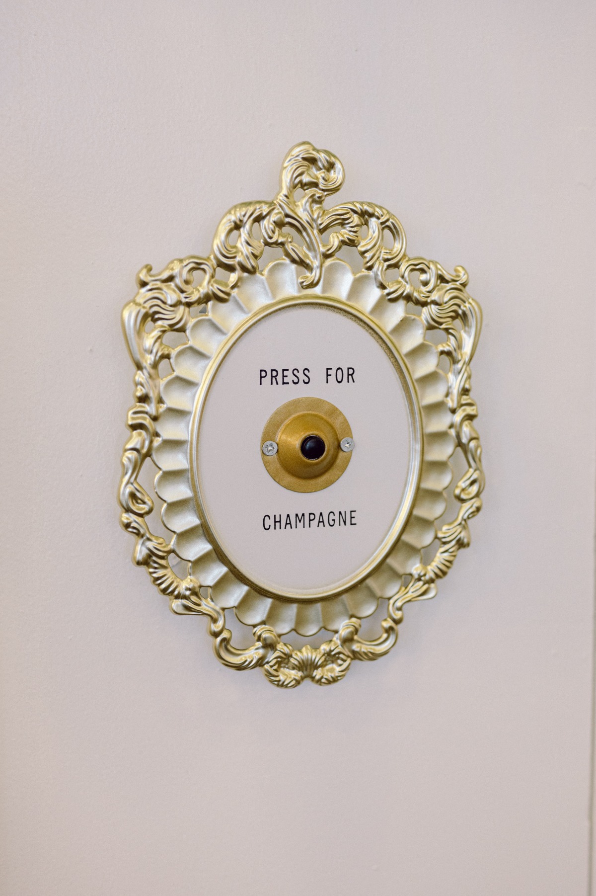 press for champagne button