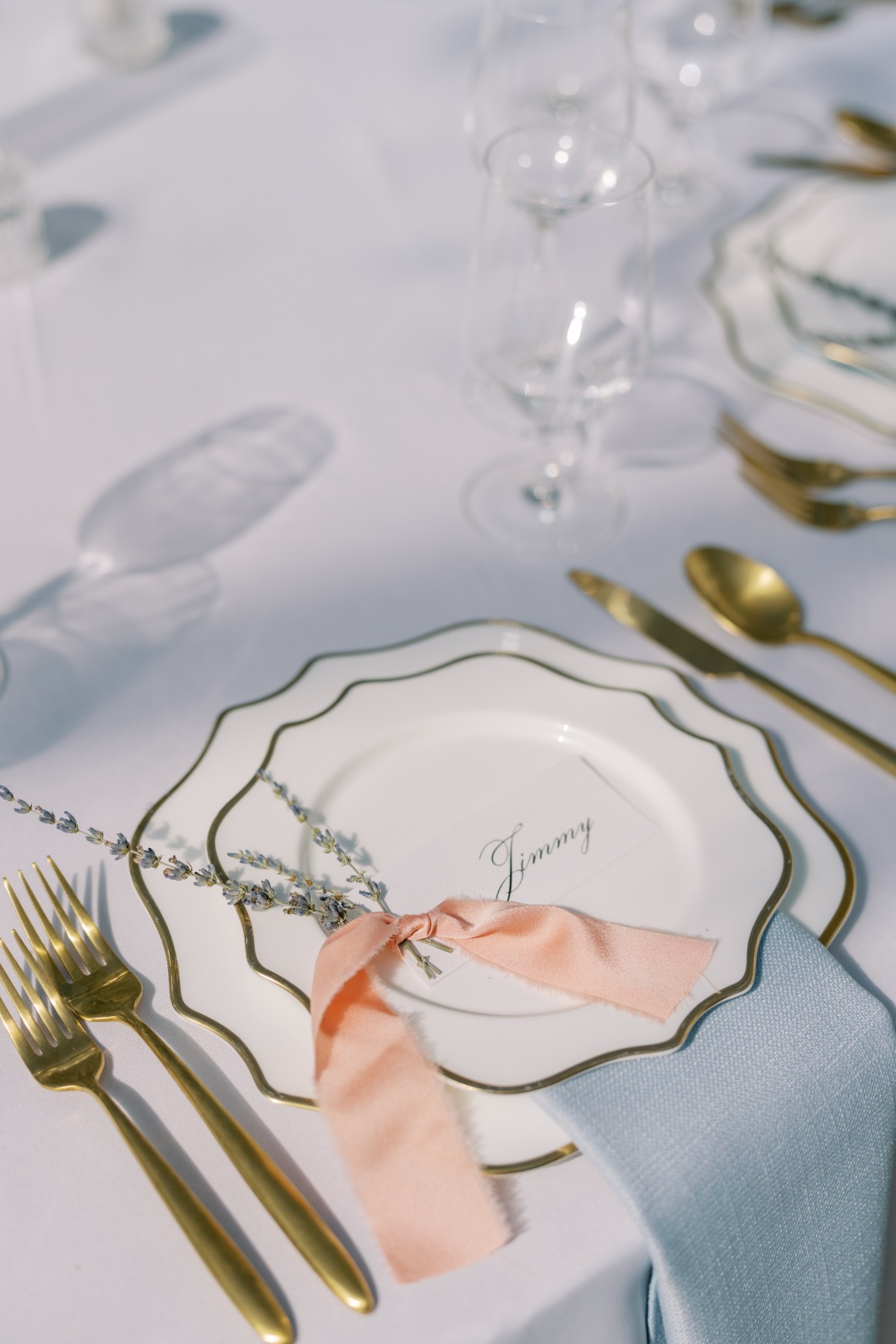 dried flower place settings