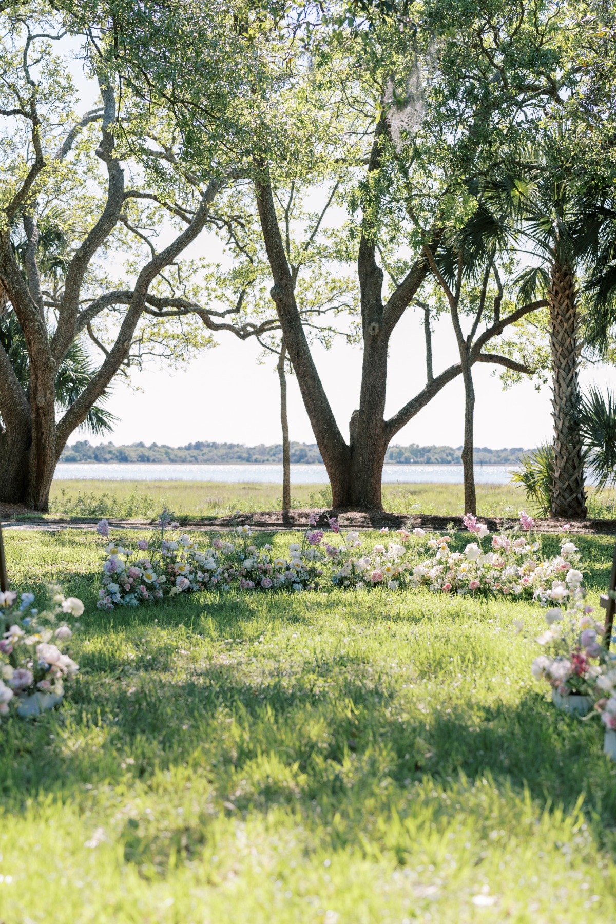 ground floral installation