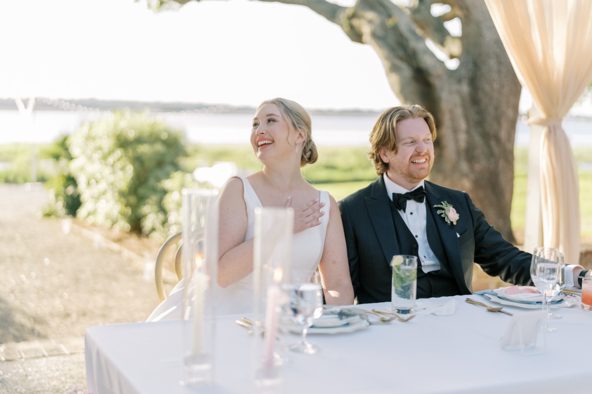 oceanfront wedding reception
