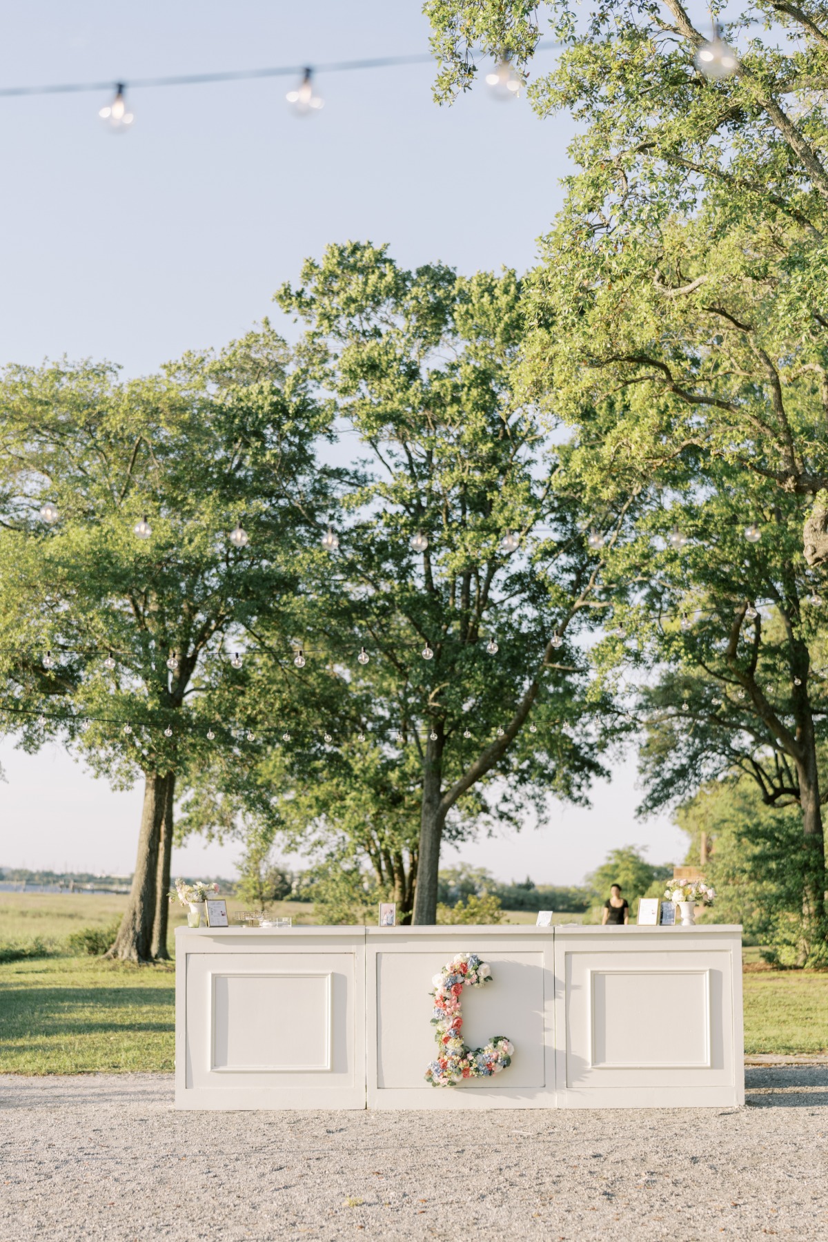 wedding bar floral arrangements