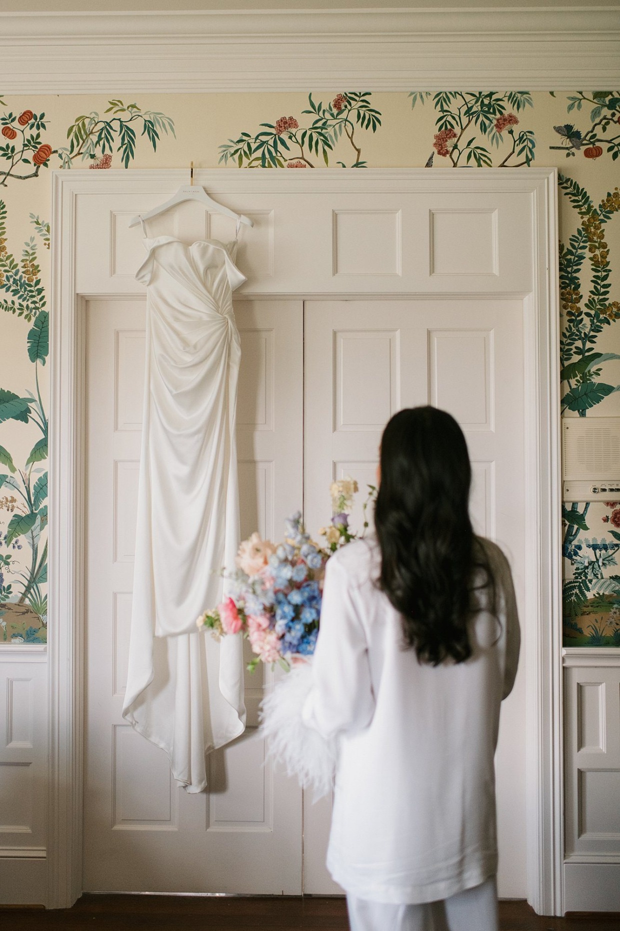 bride getting ready on her wedding day