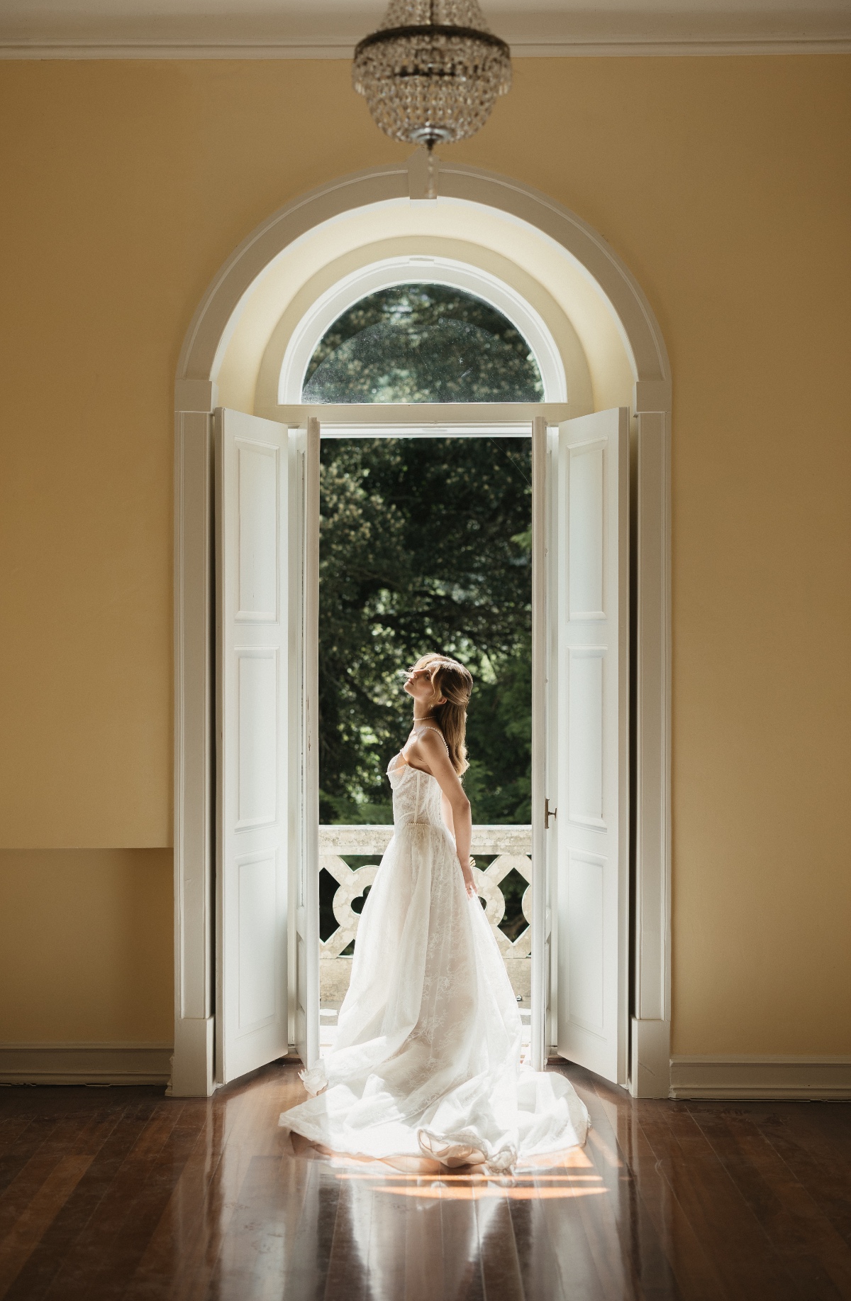 sheer wedding dress