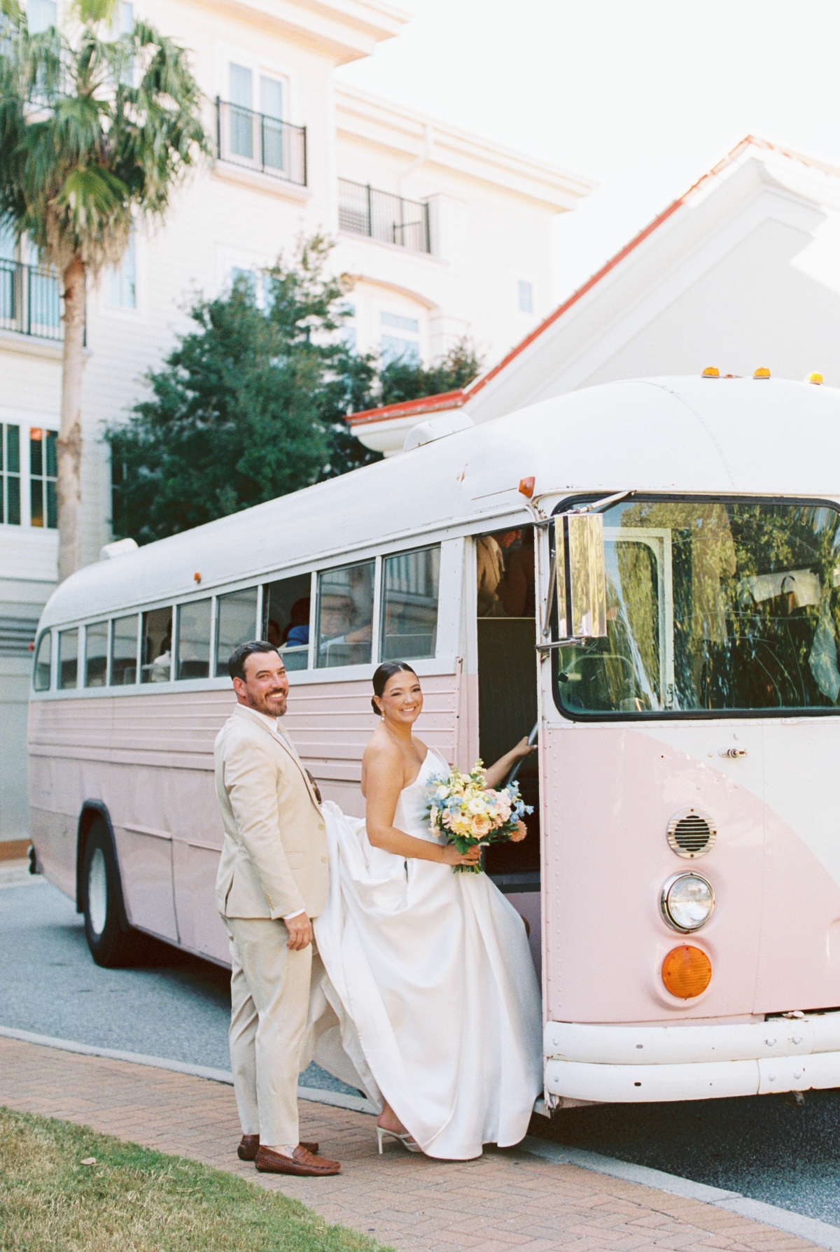 vintage bus rental for wedding